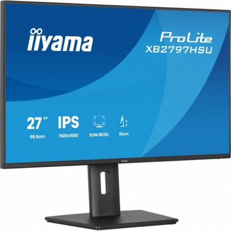 Monitor ProLite 27 cali XB2797HSU-B1 IPS,FHD,HDMI,DP,120Hz,2xUSBv3.2, 2xUSB-C, 350 CD, 2x2W, HAS 150/PIVOT Monitor ProLite 27 cali XB2797HSU-B1 IPS,FHD,HDMI,DP,120Hz,2xUSBv3.2, 2xUSB-C, 350 CD, 2x2W, HAS 150/PIVOT