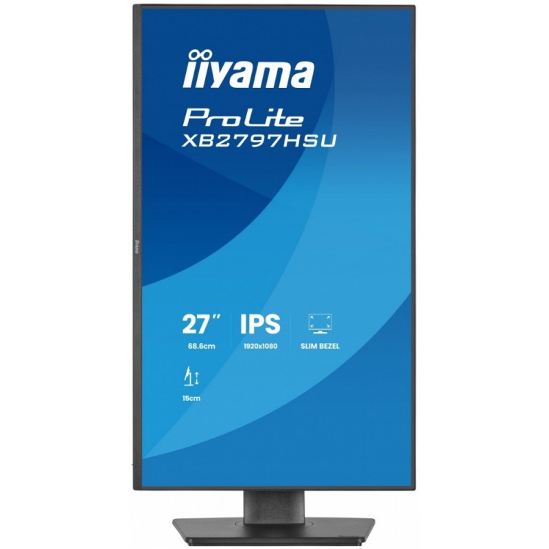 Monitor ProLite 27 cali XB2797HSU-B1 IPS,FHD,HDMI,DP,120Hz,2xUSBv3.2, 2xUSB-C, 350 CD, 2x2W, HAS 150/PIVOT Monitor ProLite 27 cali XB2797HSU-B1 IPS,FHD,HDMI,DP,120Hz,2xUSBv3.2, 2xUSB-C, 350 CD, 2x2W, HAS 150/PIVOT