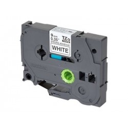 BROTHER TZES221 Tape Brother 9mm BLACK ON WHITE ADHESIVE TAPE BROTHER TZES221 Tape Brother 9mm BLACK ON WHITE ADHESIVE TAPE