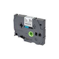 BROTHER TZES221 Tape Brother 9mm BLACK ON WHITE ADHESIVE TAPE BROTHER TZES221 Tape Brother 9mm BLACK ON WHITE ADHESIVE TAPE