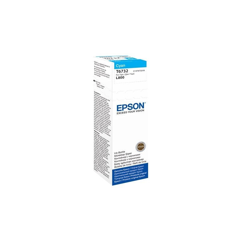 EPSON C13T67324A Tusz Epson T6732 cyan 70 ml L800 EPSON C13T67324A Tusz Epson T6732 cyan 70 ml L800