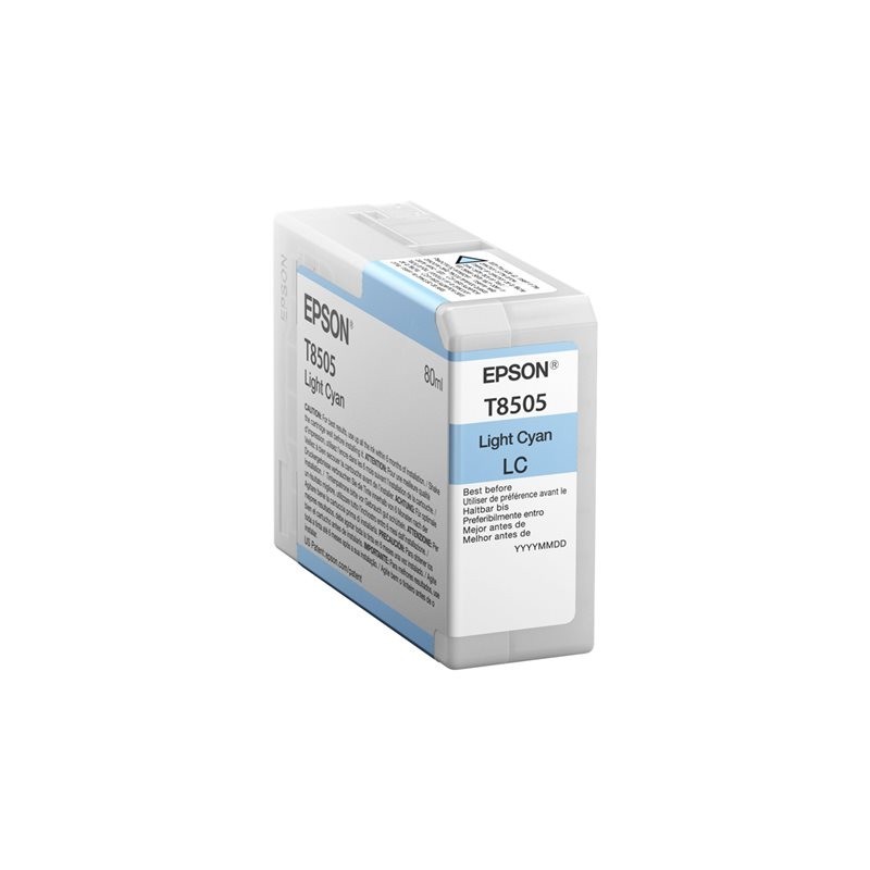 EPSON C13T850500 Tusz Epson T850500 photo light cyan 80 ml SC-P800 EPSON C13T850500 Tusz Epson T850500 photo light cyan 80 ml SC-P800