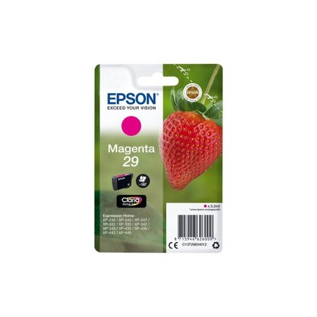 EPSON C13T29834012 Tusz Epson Singlepack magenta 29 Claria Home 3,2 ml EPSON C13T29834012 Tusz Epson Singlepack magenta 29 Claria Home 3,2 ml