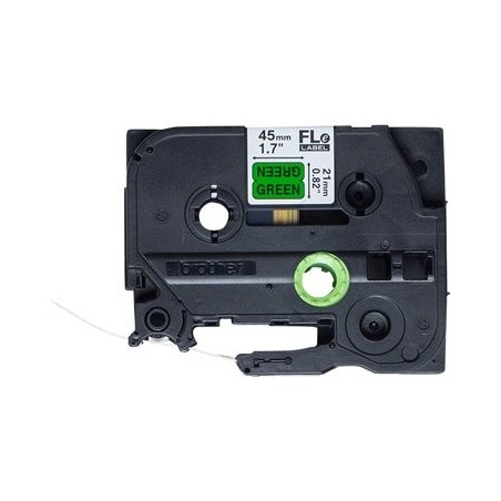 BROTHER FLE7511 21MMX45MM BLACK ON GRN FLAG TAPE BROTHER FLE7511 21MMX45MM BLACK ON GRN FLAG TAPE