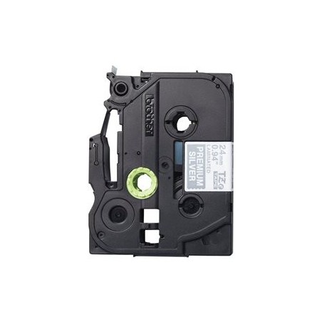 BROTHER TZEPR955 Taśma Brother 24mm White on Premium Silver BROTHER TZEPR955 Taśma Brother 24mm White on Premium Silver