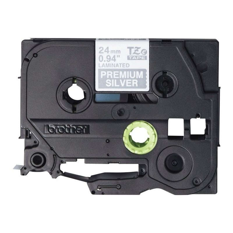 BROTHER TZEPR955 Taśma Brother 24mm White on Premium Silver BROTHER TZEPR955 Taśma Brother 24mm White on Premium Silver