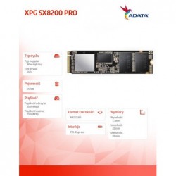Dysk XPG SX8200 PRO 512GB PCIe 3.5/2.3 GB/s M.2