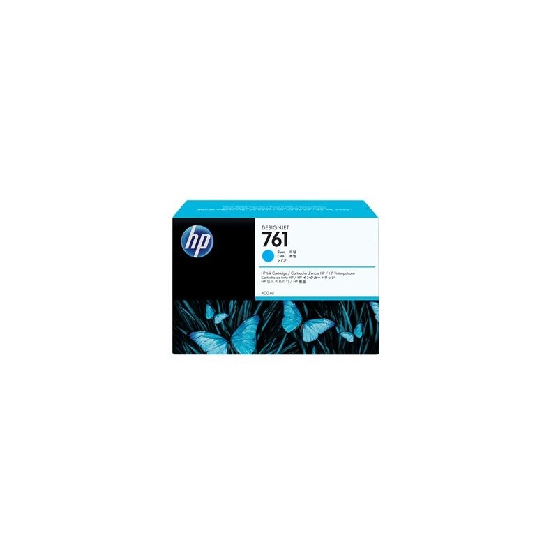 HP 761 original ink cartridge cyan standard capacity 400ml 1-pack HP 761 original ink cartridge cyan standard capacity 400ml 1-pack