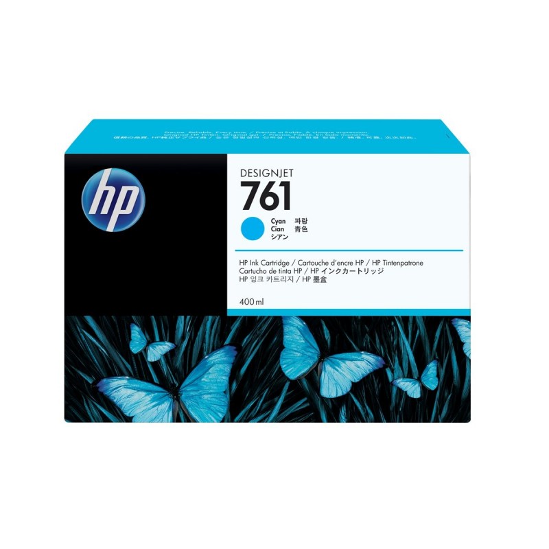 HP 761 original ink cartridge cyan standard capacity 400ml 1-pack HP 761 original ink cartridge cyan standard capacity 400ml 1-pack