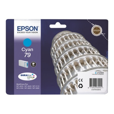 EPSON C13T79124010 Tusz Epson cyan T7912 7 ml WF-5110DW/WF-5190DW/WF-5620DWF/WF-5690DWF EPSON C13T79124010 Tusz Epson cyan T7912 7 ml WF-5110DW/WF-5190DW/WF-5620DWF/WF-5690DWF