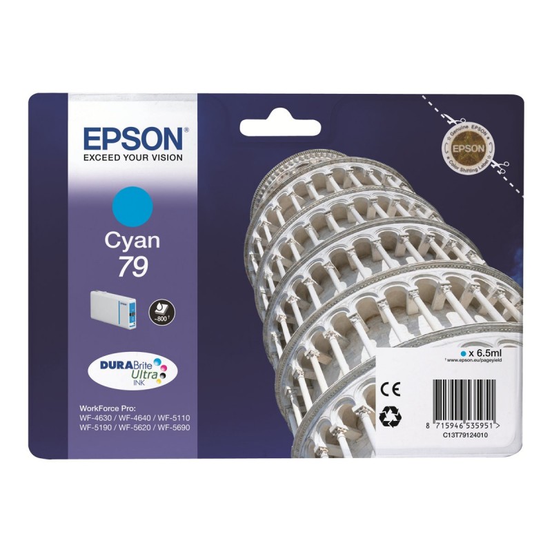 EPSON C13T79124010 Tusz Epson cyan T7912 7 ml WF-5110DW/WF-5190DW/WF-5620DWF/WF-5690DWF EPSON C13T79124010 Tusz Epson cyan T7912 7 ml WF-5110DW/WF-5190DW/WF-5620DWF/WF-5690DWF