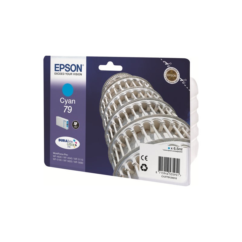 EPSON C13T79124010 Tusz Epson cyan T7912 7 ml WF-5110DW/WF-5190DW/WF-5620DWF/WF-5690DWF EPSON C13T79124010 Tusz Epson cyan T7912 7 ml WF-5110DW/WF-5190DW/WF-5620DWF/WF-5690DWF