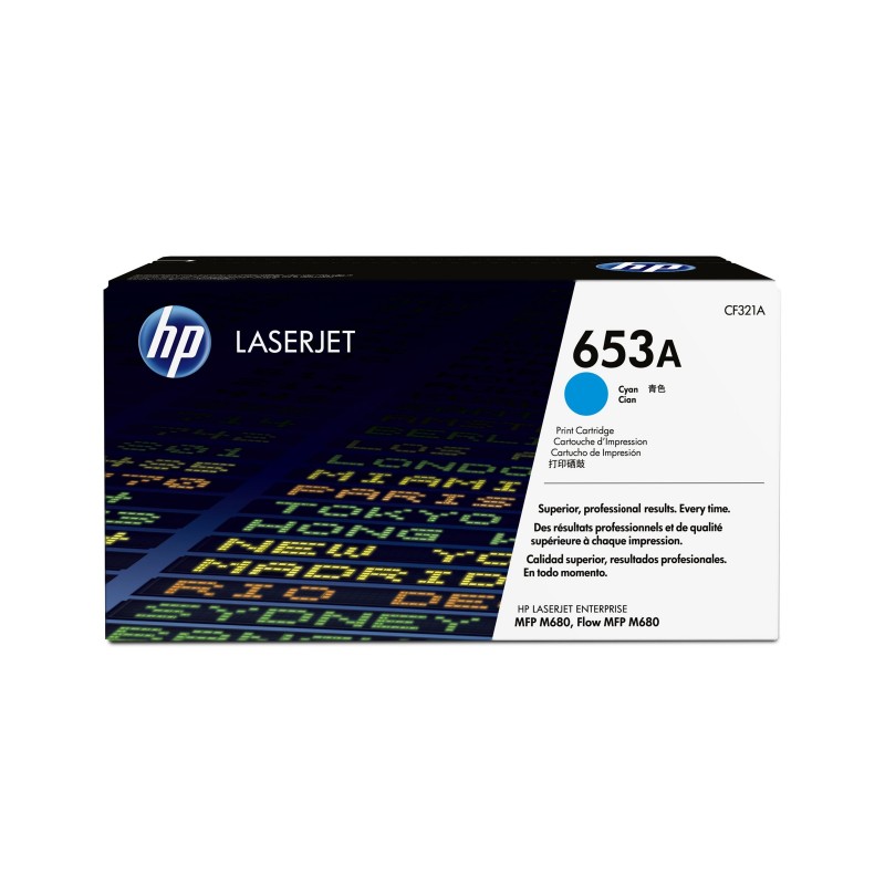 HP 653A Cyan Toner Color LaserJet Enterprise MFP M680 16500 pages HP 653A Cyan Toner Color LaserJet Enterprise MFP M680 16500 pages