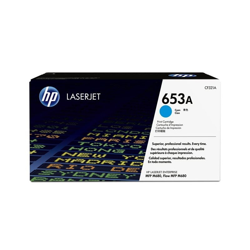 HP 653A Cyan Toner Color LaserJet Enterprise MFP M680 16500 pages HP 653A Cyan Toner Color LaserJet Enterprise MFP M680 16500 pages