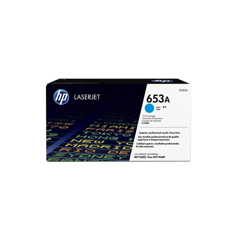 HP 653A Cyan Toner Color LaserJet Enterprise MFP M680 16500 pages HP 653A Cyan Toner Color LaserJet Enterprise MFP M680 16500 pages