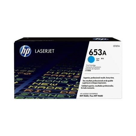 HP 653A Cyan Toner Color LaserJet Enterprise MFP M680 16500 pages HP 653A Cyan Toner Color LaserJet Enterprise MFP M680 16500 pages