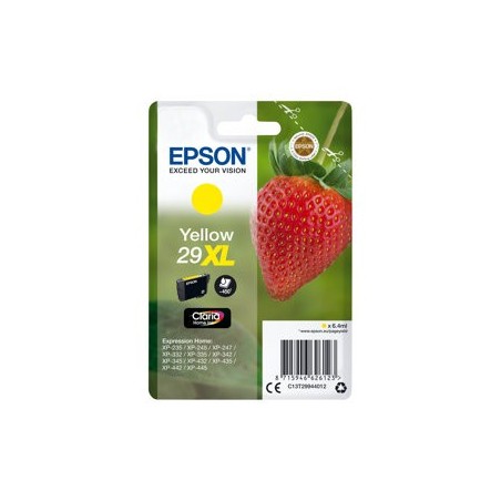 EPSON C13T29944012 Tusz Epson Singlepack yellow 29 Claria Home Tusz XL 6,4 ml EPSON C13T29944012 Tusz Epson Singlepack yellow 29 Claria Home Tusz XL 6,4 ml