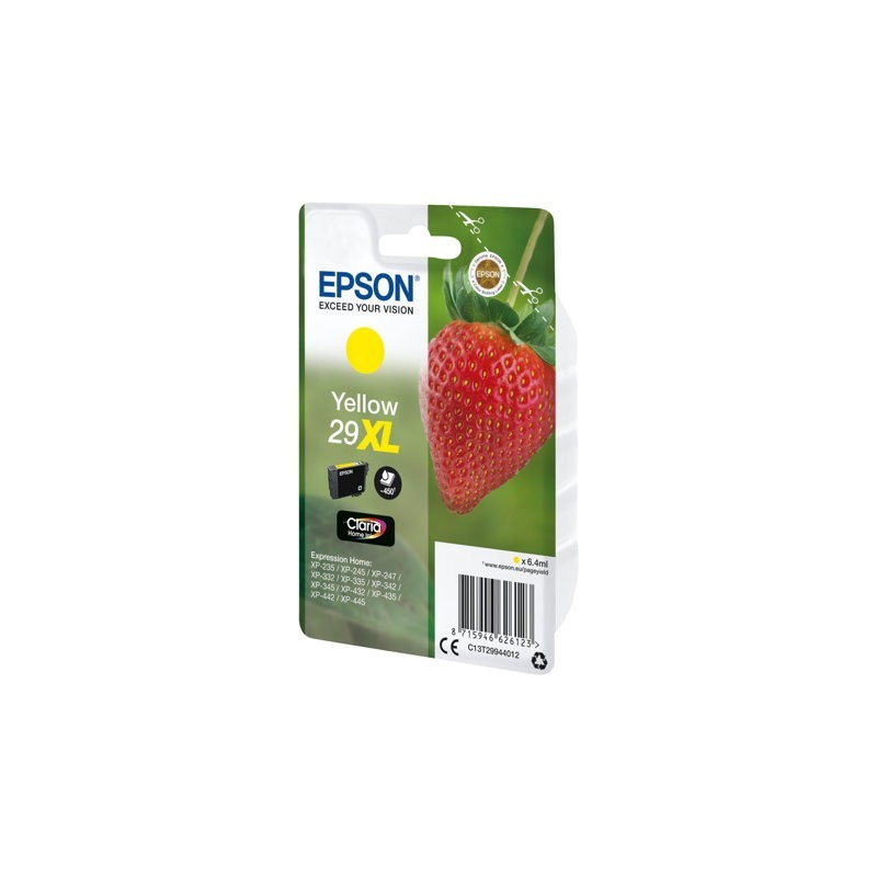 EPSON C13T29944012 Tusz Epson Singlepack yellow 29 Claria Home Tusz XL 6,4 ml EPSON C13T29944012 Tusz Epson Singlepack yellow 29 Claria Home Tusz XL 6,4 ml