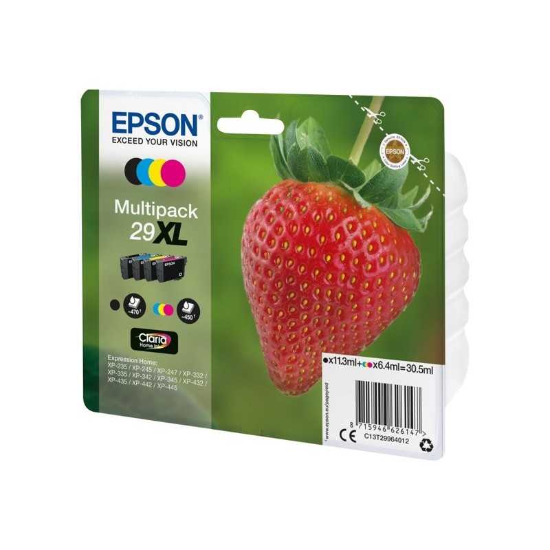 EPSON C13T29964012 Tusz Epson Claria Home Multipack 4-color 29XL 30,5 ml EPSON C13T29964012 Tusz Epson Claria Home Multipack 4-color 29XL 30,5 ml