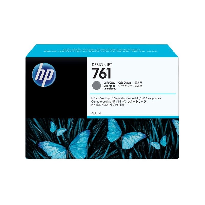 HP 761 original ink cartridge dark grey standard capacity 400ml 1-pack
