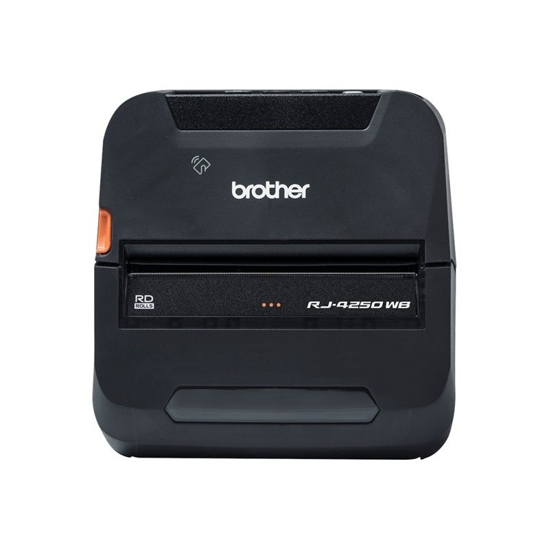BROTHER RuggedJet RJ-4250WB Label printer direct thermal Roll 113mm 203dpi 127mm/sec USB 2.0 Wi-Fi NFC Bluetooth 4.2 BROTHER RuggedJet RJ-4250WB Label printer direct thermal Roll 113mm 203dpi 127mm/sec USB 2.0 Wi-Fi NFC Bluetooth 4.2
