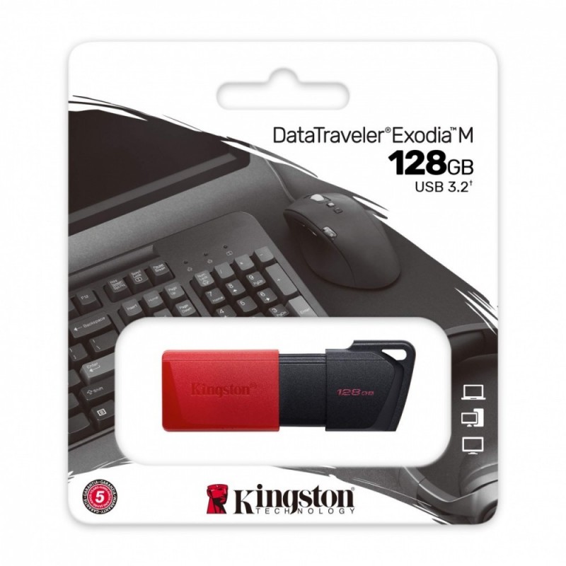 Pendrive Data Traveler Exodia M 128GB USB3.2 Gen1 Pendrive Data Traveler Exodia M 128GB USB3.2 Gen1