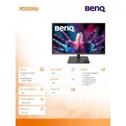 Monitor 32 cale PD3205U LED 5ms/4K/20:1/HDMI/ Czarny Monitor 32 cale PD3205U LED 5ms/4K/20:1/HDMI/ Czarny