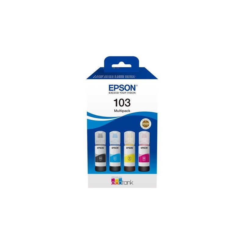 EPSON Ink Cartridge 103 EcoTank 4-colour Multipack L3110 L3111 L3150 L3151 EPSON Ink Cartridge 103 EcoTank 4-colour Multipack L3110 L3111 L3150 L3151