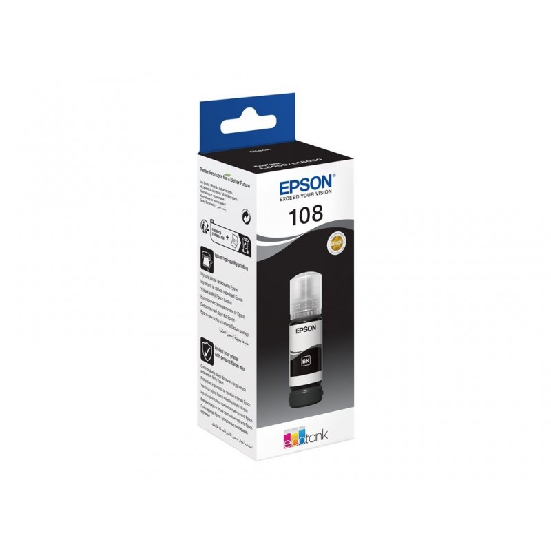 EPSON 108 EcoTank Black Ink Bottle EPSON 108 EcoTank Black Ink Bottle