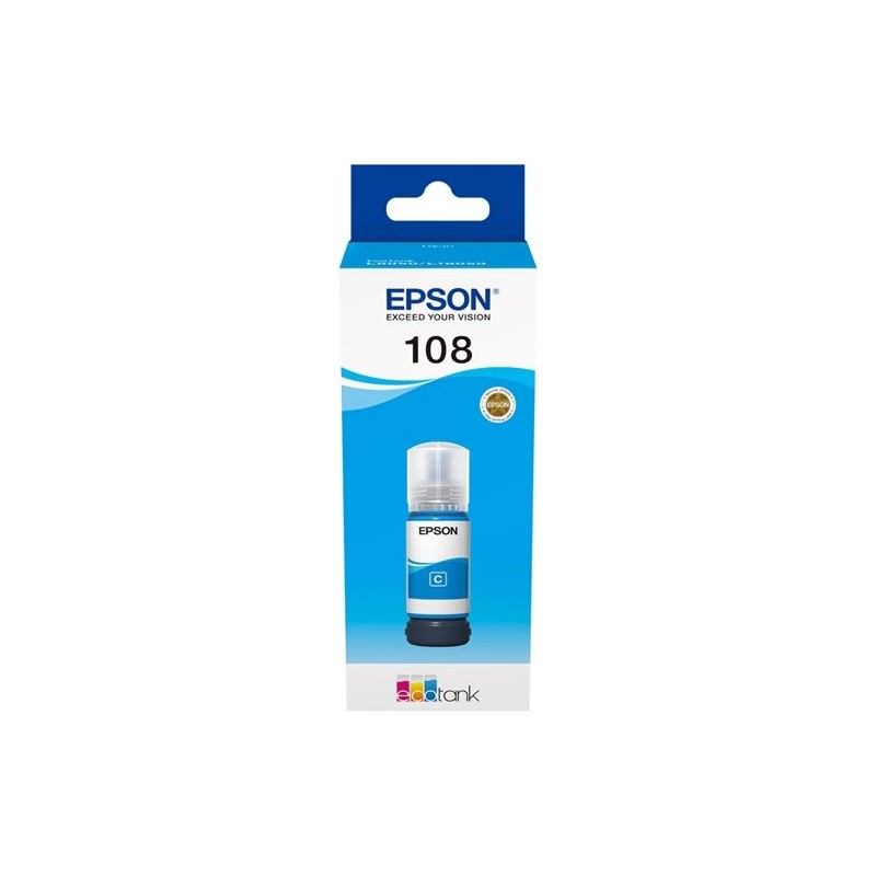 EPSON 108 EcoTank Cyan Ink Bottle