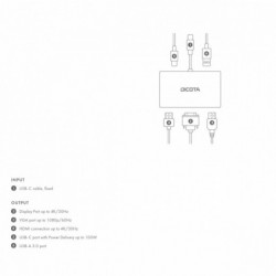 Stacja dokująca USB-C 5 w 1 4K HDMI/DP PD 100W Stacja dokująca USB-C 5 w 1 4K HDMI/DP PD 100W