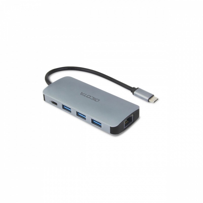 Hub USB-C 8 w 1 Multi Hub 4K PD 100W 
