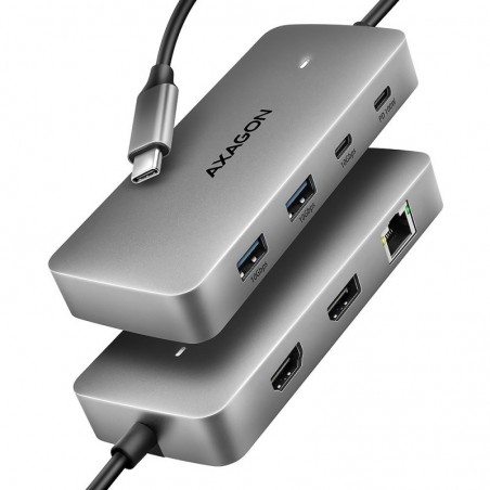 HMC-CUB83X2 Wieloportovy hub USB 7in1, 10Gbps, 2x USB-A, 1x USB-C, 1x HDMI 4K/144Hz, DP 8K/30Hz, GLAN, PD 100W, 15cm USB-C kabel HMC-CUB83X2 Wieloportovy hub USB 7in1, 10Gbps, 2x USB-A, 1x USB-C, 1x HDMI 4K/144Hz, DP 8K/30Hz, GLAN, PD 100W, 15cm USB-C kabel