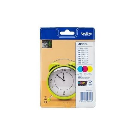 BROTHER LC125XLRBWBP Zestaw Brother LC125XLRBWBP CMY Blister Pack 1 200str MFC-J4510DW