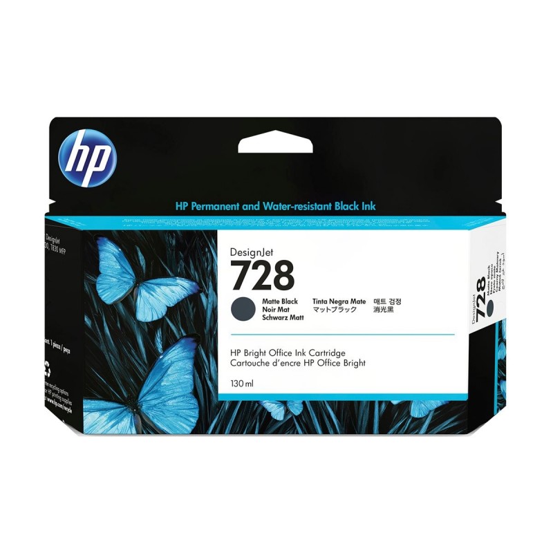 HP 728 130-ml Matte Black DesignJet Ink Cartridge HP 728 130-ml Matte Black DesignJet Ink Cartridge