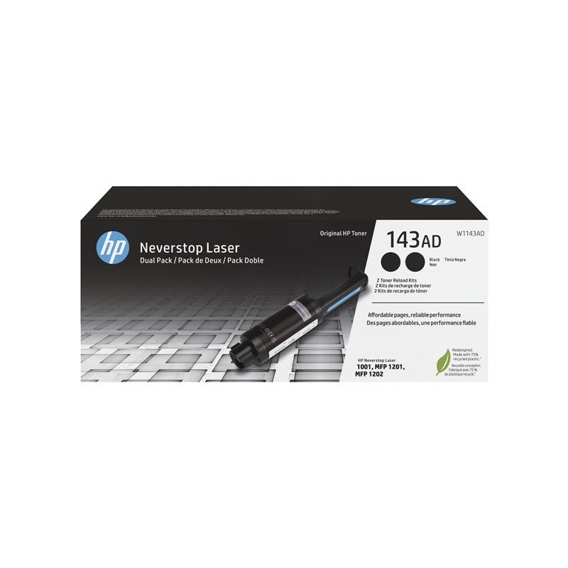 HP 143AD Neverstop Toner Reload Kit 2-Pack