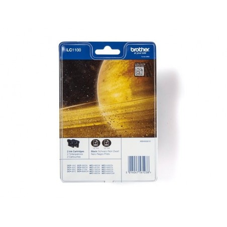 BROTHER LC1100BKBP2 Tusz Brother LC1100BKBP2 black Blister Pack (dwupak) 450str DCP395CN/DCP58CW