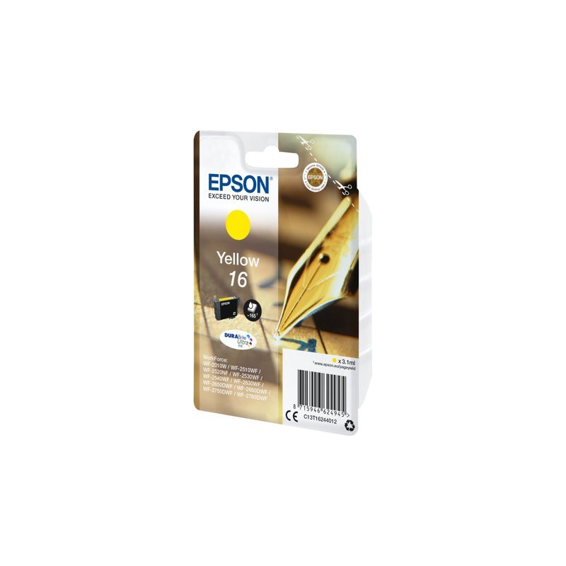 EPSON C13T16244012 Tusz Epson T1624 yellow DURABrite 3,1 ml WF-2010/25x0