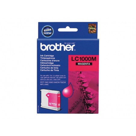 BROTHER LC1000M Tusz Brother LC1000M magenta 400str DCP330C / DCP540CN / MFC5460CN