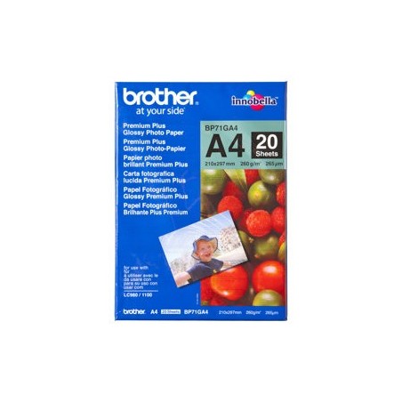 BROTHER BP71GA4 Papier fotograficzny Brother BP71GA4 20ark błyszczący A4 BROTHER BP71GA4 Papier fotograficzny Brother BP71GA4 20ark błyszczący A4