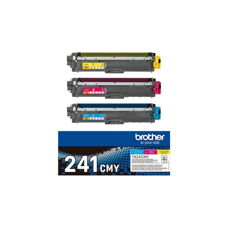 BROTHER TN241C/M/Y rainbow pack multi pack toners C/M/Y 1400pages/cartridge