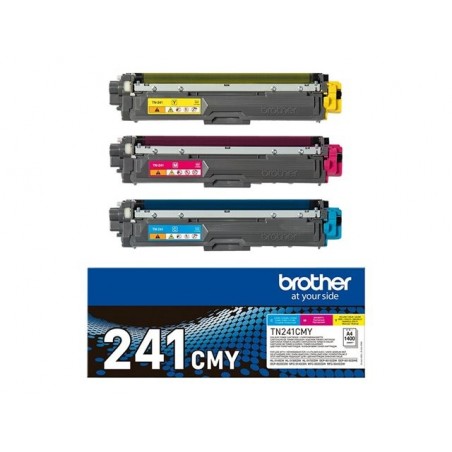 BROTHER TN241C/M/Y rainbow pack multi pack toners C/M/Y 1400pages/cartridge BROTHER TN241C/M/Y rainbow pack multi pack toners C/M/Y 1400pages/cartridge