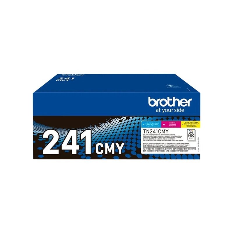 BROTHER TN241C/M/Y rainbow pack multi pack toners C/M/Y 1400pages/cartridge BROTHER TN241C/M/Y rainbow pack multi pack toners C/M/Y 1400pages/cartridge