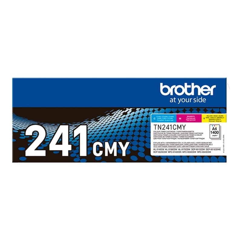 BROTHER TN241C/M/Y rainbow pack multi pack toners C/M/Y 1400pages/cartridge BROTHER TN241C/M/Y rainbow pack multi pack toners C/M/Y 1400pages/cartridge