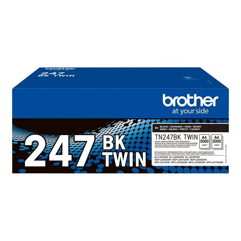 BROTHER TN247BK TWIN-pack black toners BK 3000pages/cartridge