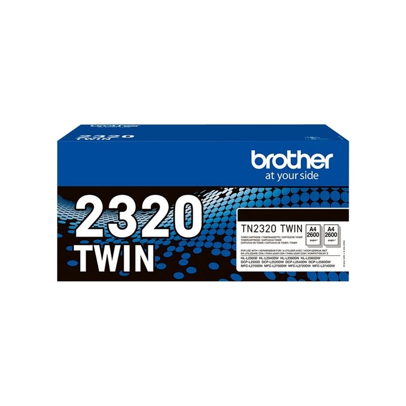 BROTHER TN2320 TWIN-pack black toners BK 2600pages/cartridge