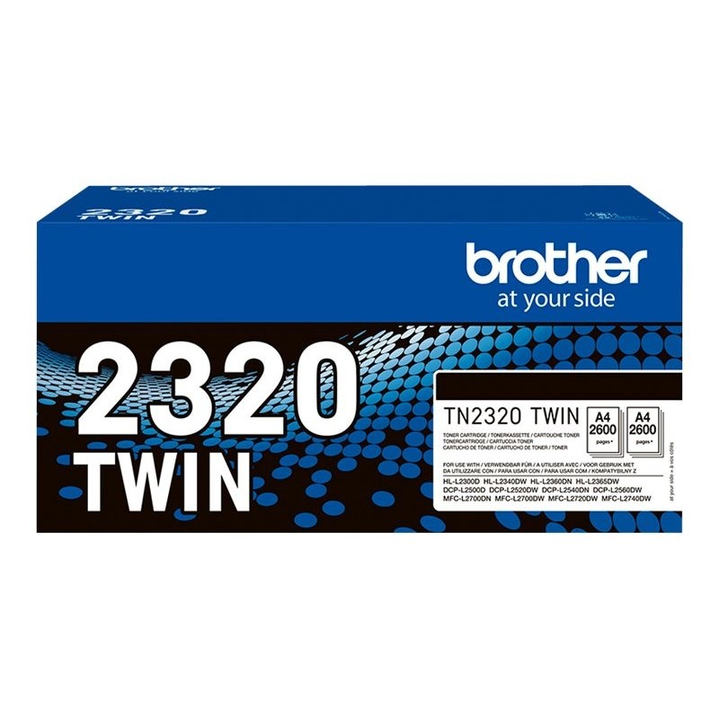 BROTHER TN2320 TWIN-pack black toners BK 2600pages/cartridge