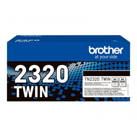 BROTHER TN2320 TWIN-pack black toners BK 2600pages/cartridge
