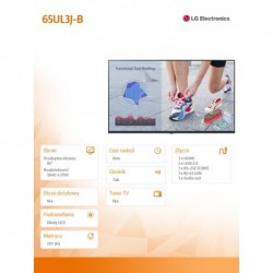Monitor wielkoformatowy 65 cali 65UL3J 400cd/m2 UHD IPS 16/7 Monitor wielkoformatowy 65 cali 65UL3J 400cd/m2 UHD IPS 16/7
