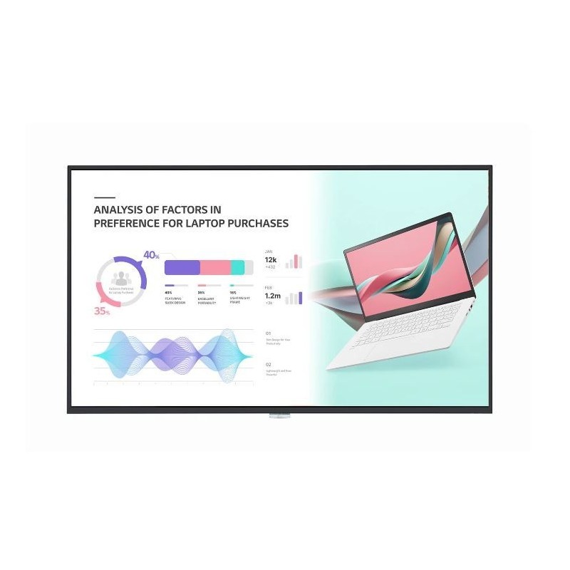 Monitor wielkoformatowy 43 cale 43UH5J-H 500cd/m2 UHD 24/7 